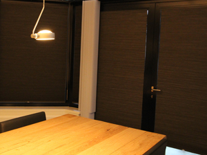 duettes in de glaslat met greepbediening